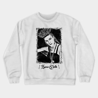 Jane Child /  Vintage Style Fan Design Crewneck Sweatshirt